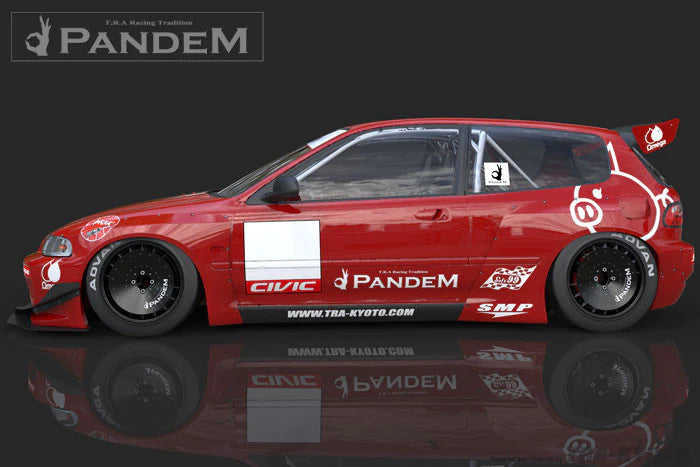 Rocket Bunny Pandem Honda Civic (EG) Ver. 1 & Ver. 1.5 - V1/V1.5 Rear Over-Fenders (only) - 17050115