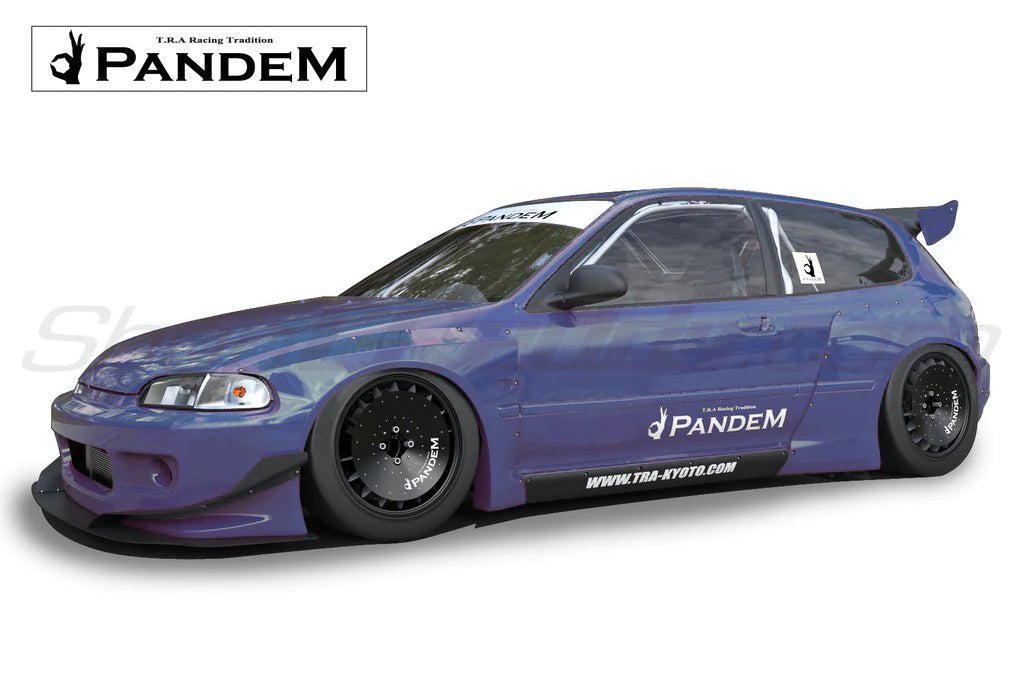 Rocket Bunny Pandem Honda Civic (EG) Ver. 1 & Ver. 1.5 - V1/V1.5 Rear Over-Fenders (only) - 17050115