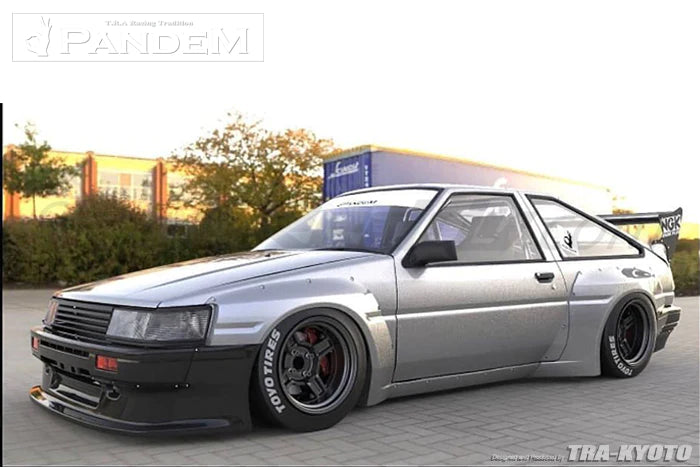 Rocket Bunny Pandem Toyota (AE86) Corolla Levin Hatchback - AE86 Levin Front Over-Fenders (only) - 66910863
