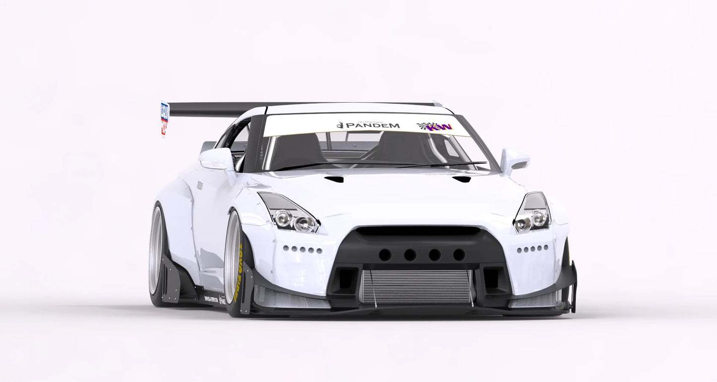 Rocket Bunny Pandem Nissan GT-R (R35) V2 & V2.5 - *Dry-carbon Rear Side Diffuser - 17020610
