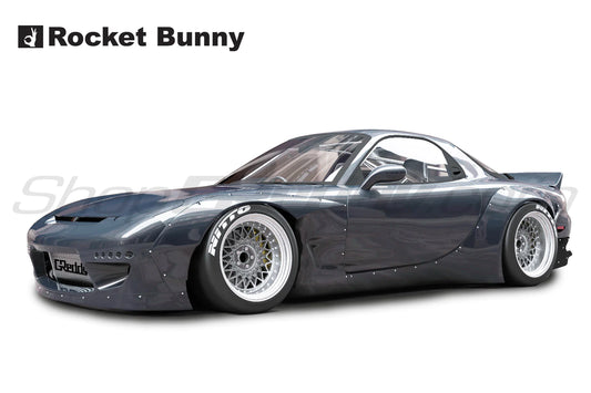 Rocket Bunny Pandem V1) - Mazda RX7 (FD3S) - Side Skirts (only) - 17040213