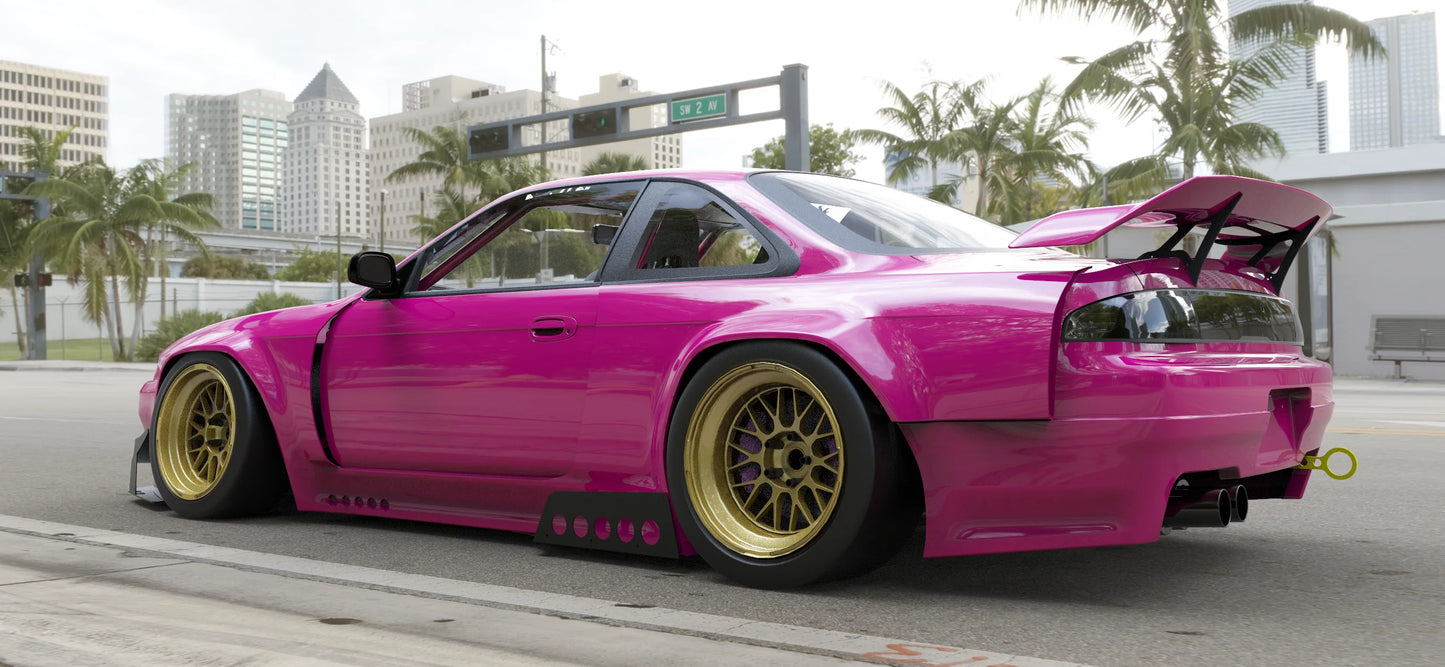 Rocket Bunny Pandem PANDEM x 6666 FOUR SIX GT RODEO SPECIAL | V3.5 Nissan Silvia [S14] 1994 - 1996 - F/Splitter Canard