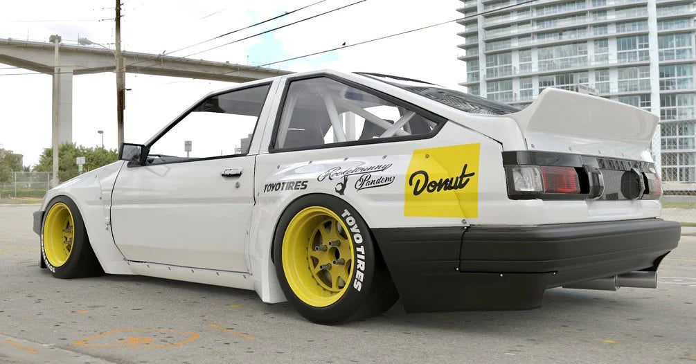 Rocket Bunny Pandem Toyota (AE86) Corolla Trueno Hatchback - AE86 Hatchback Rear Over-Fenders (only) - 66910864